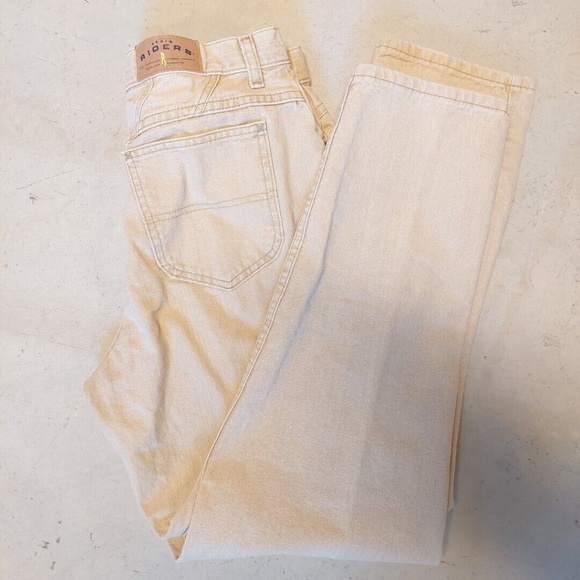 Denim Riders Women’s Jeans Beige Denim, 5 Pocket, Excellent Condition Sz 12M Vtg - Picture 1 of 9